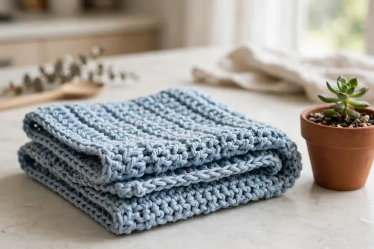 Half double crochet dishcloth pattern