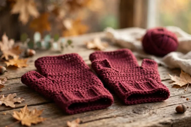 Fingerless gloves crochet pattern rectangles