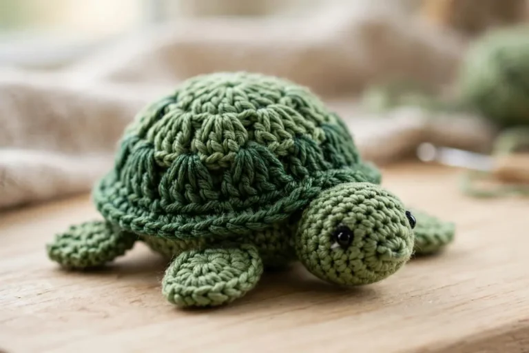 Crochet turtle pattern magic ring